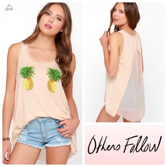 Others Follow Tops - 🆕 OTHERS FOLLOW GOT PINEAPPLES PEACH TANK TOP